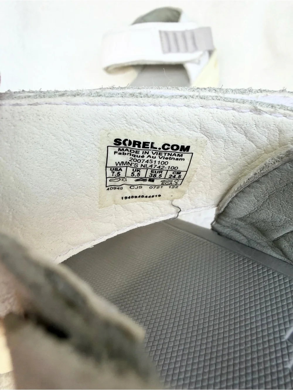 Sorel Explorer Blitz Stride Women’s 7.5 US Sandals Leather White NL4742-100